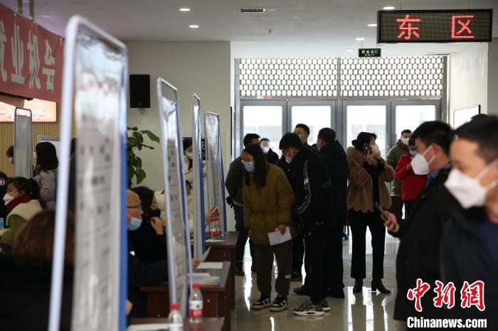 圖為招聘會現(xiàn)場?！∵|寧省人社廳供圖